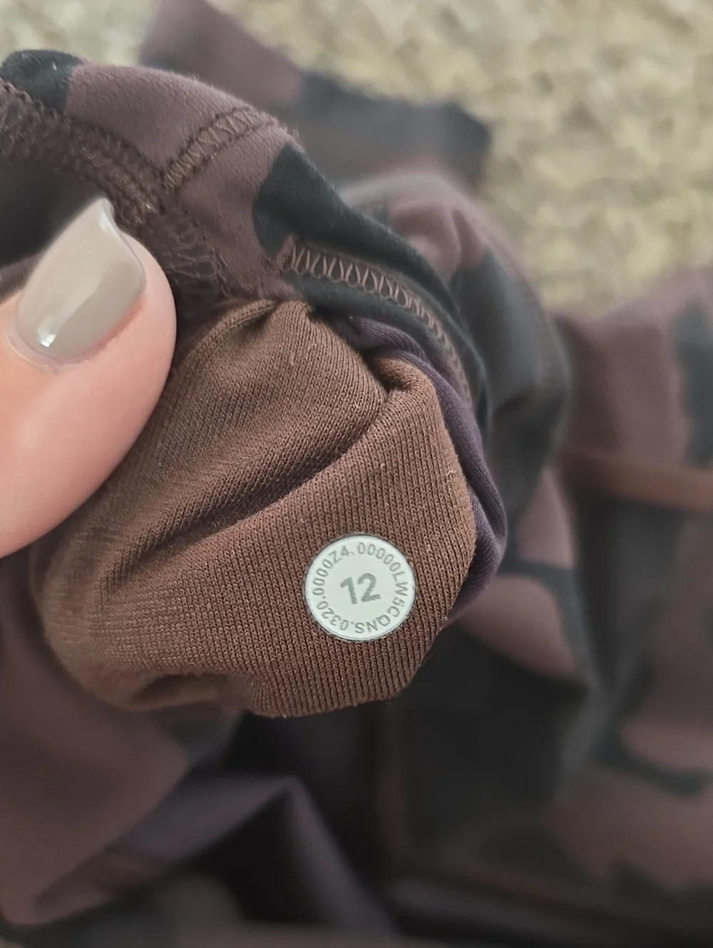 Lululemon Athletica Camo High-Waist Leggings in Brown and Black